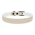 Gold Paw Print Dog Collar — White Patterned Pet Collar