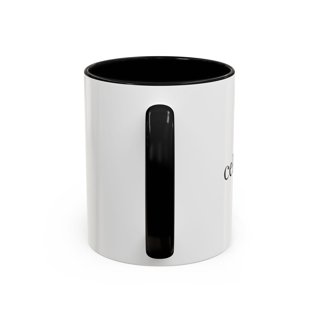 Curated By Design Accent Coffee Mug – Black-Trim Ceramic (11/15 oz)