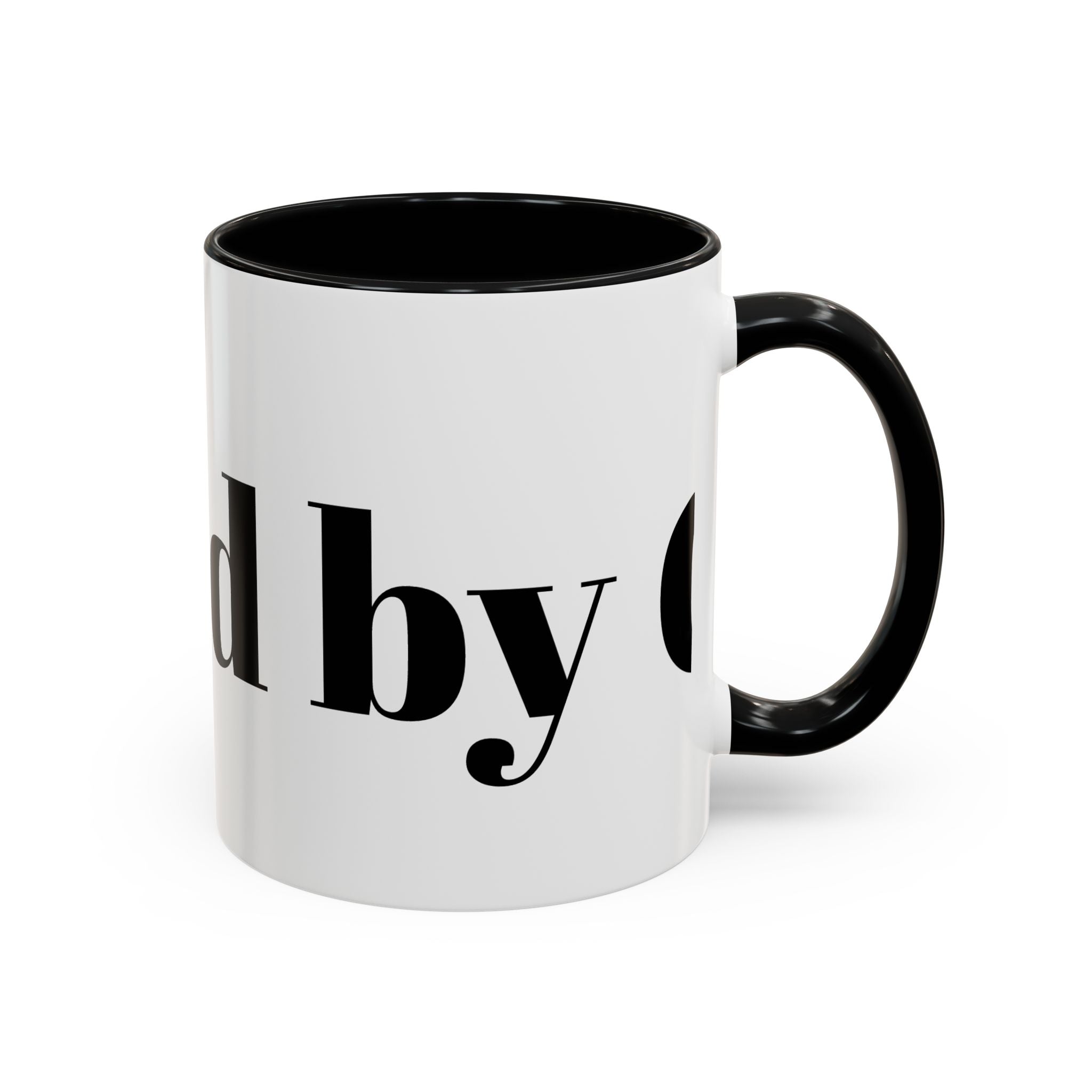 Curated By Design Accent Coffee Mug – Black-Trim Ceramic (11/15 oz)