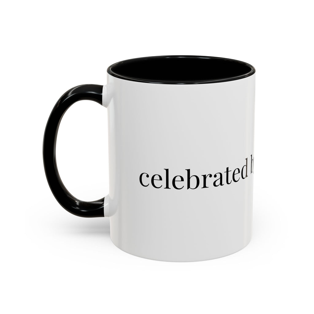 Curated By Design Accent Coffee Mug – Black-Trim Ceramic (11/15 oz)