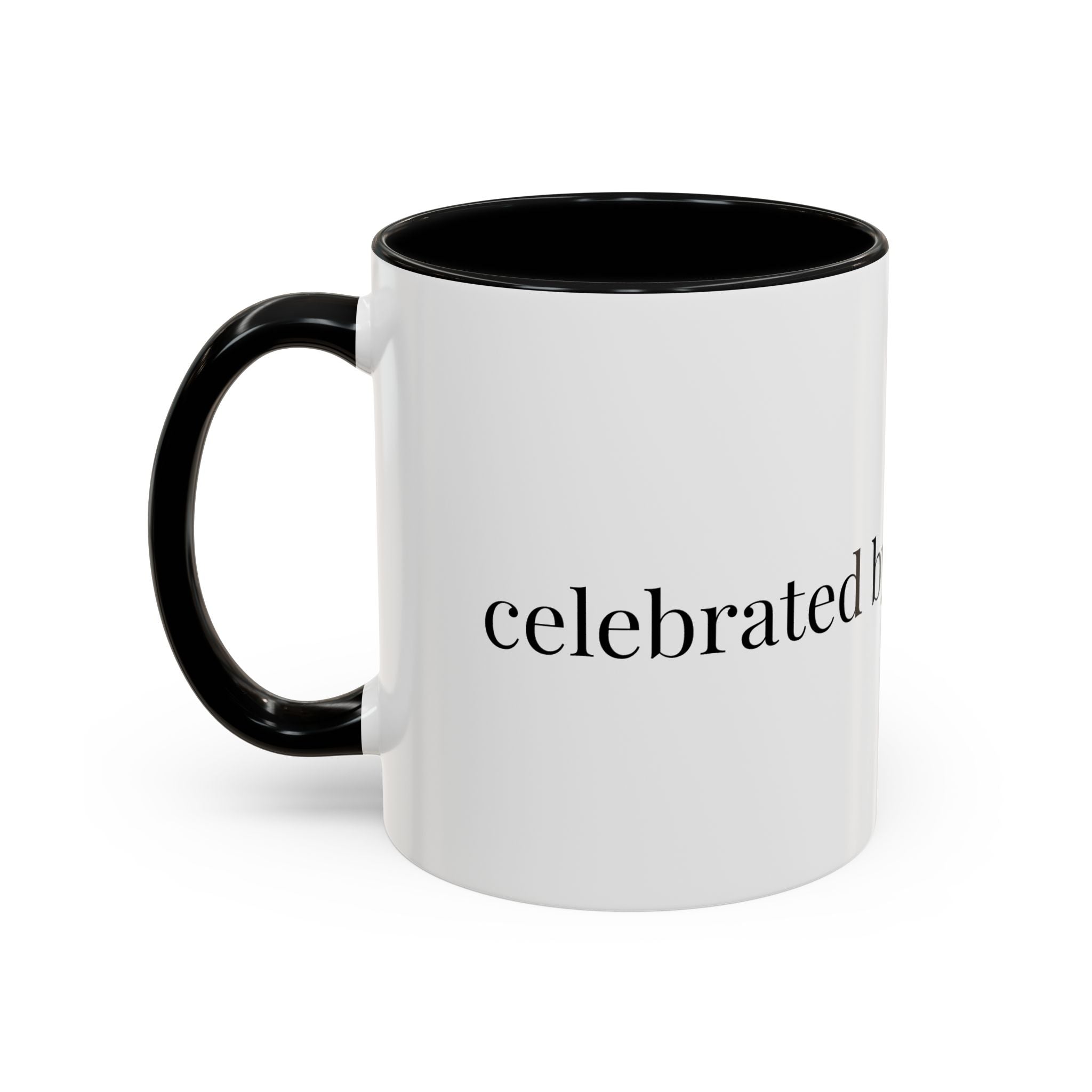 Curated By Design Accent Coffee Mug – Black-Trim Ceramic (11/15 oz)