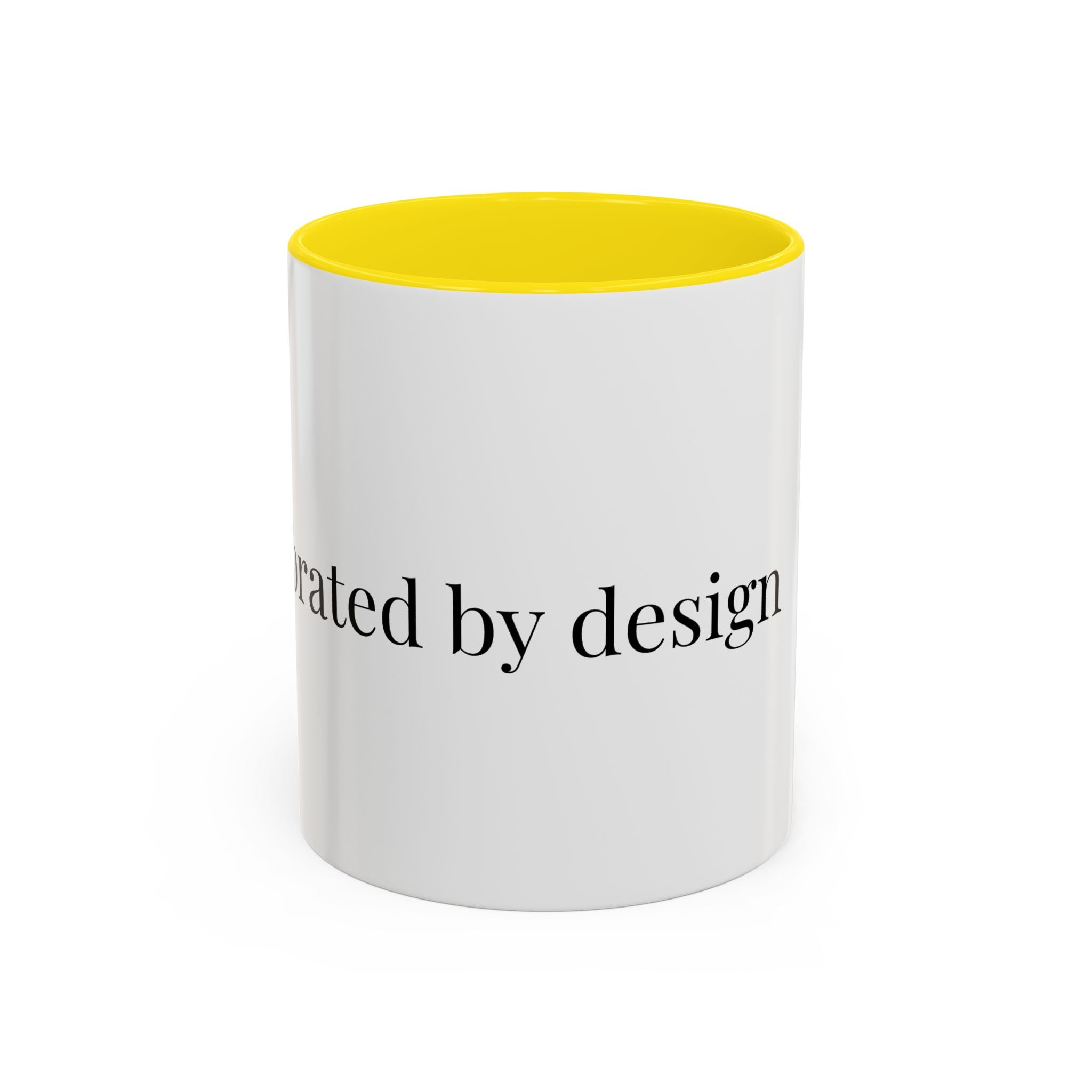 Curated By Design Accent Coffee Mug – Black-Trim Ceramic (11/15 oz)