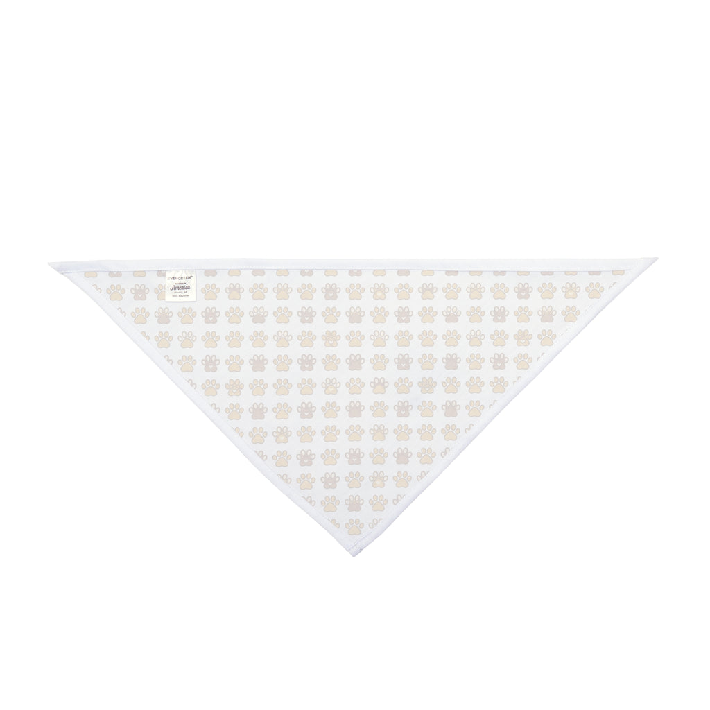 Paw Print Pet Bandana — Brown Patterned Dog & Cat Scarf