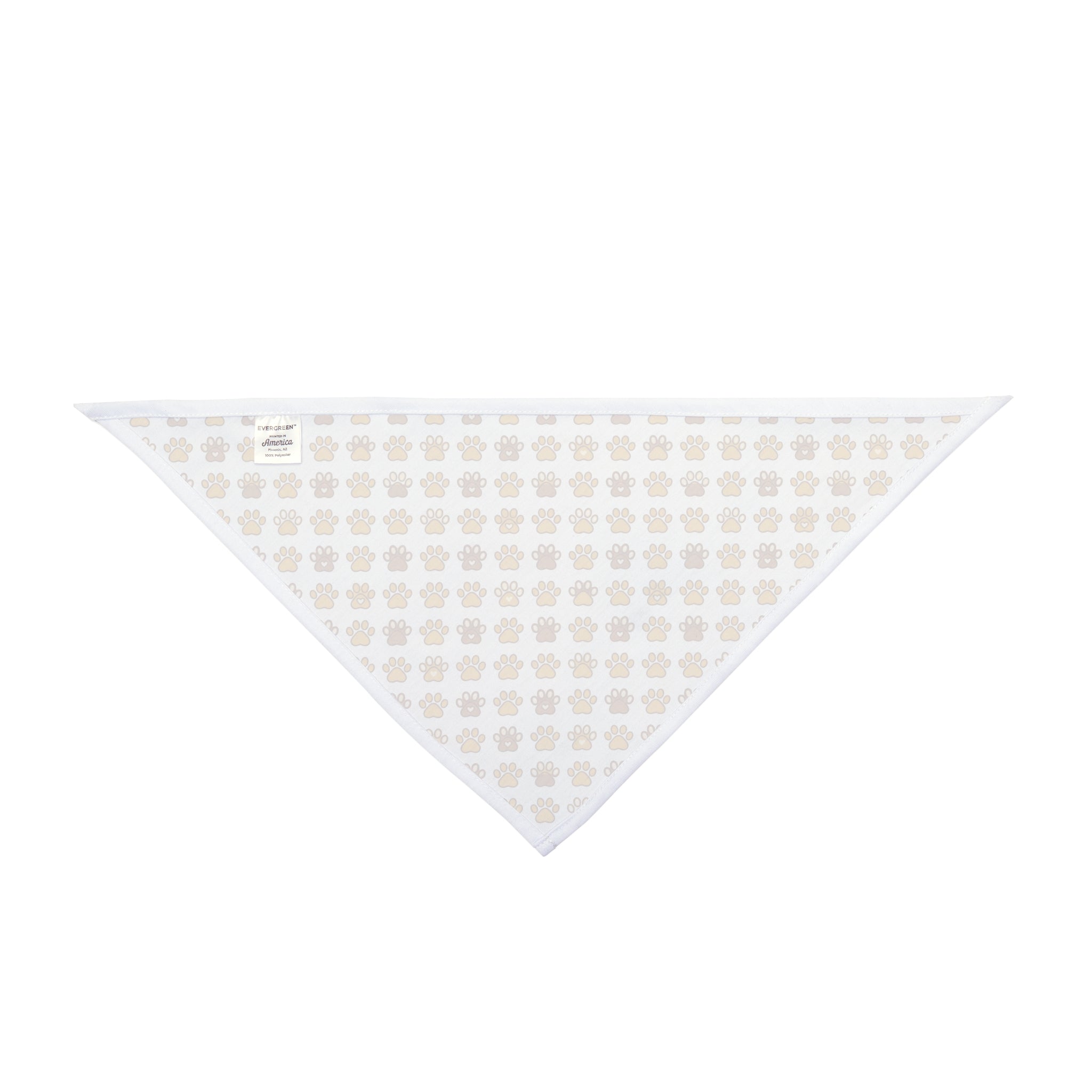 Paw Print Pet Bandana — Brown Patterned Dog & Cat Scarf