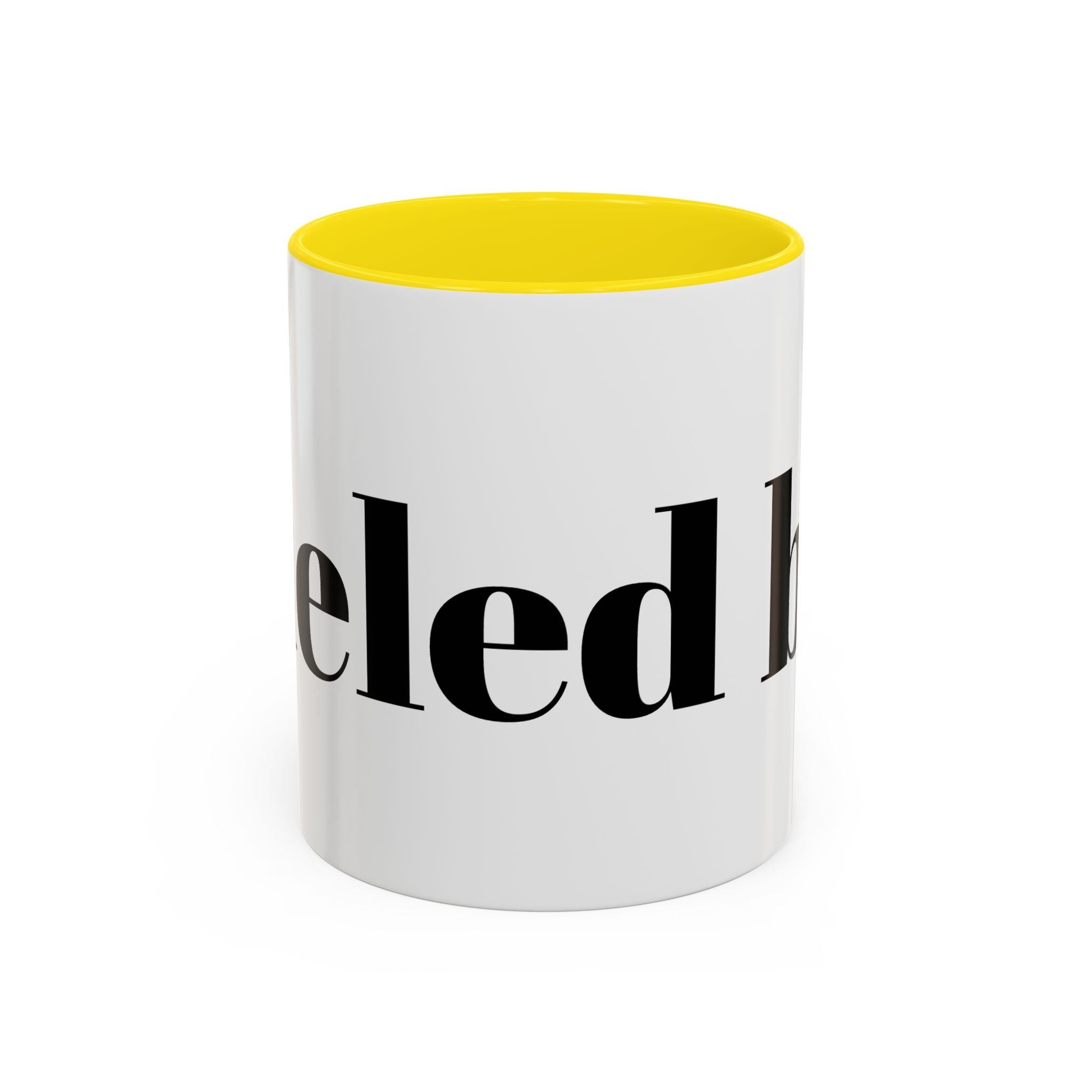 Curated By Design Accent Coffee Mug – Black-Trim Ceramic (11/15 oz)