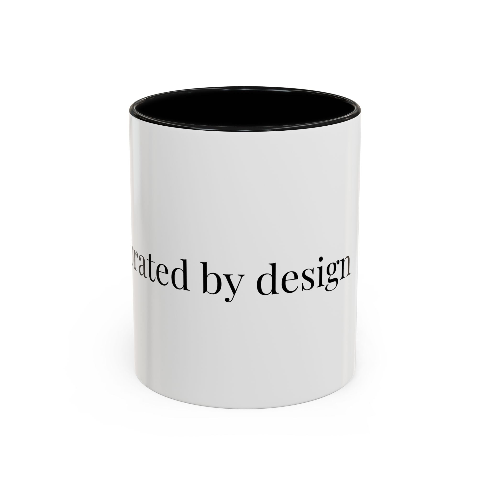Curated By Design Accent Coffee Mug – Black-Trim Ceramic (11/15 oz)