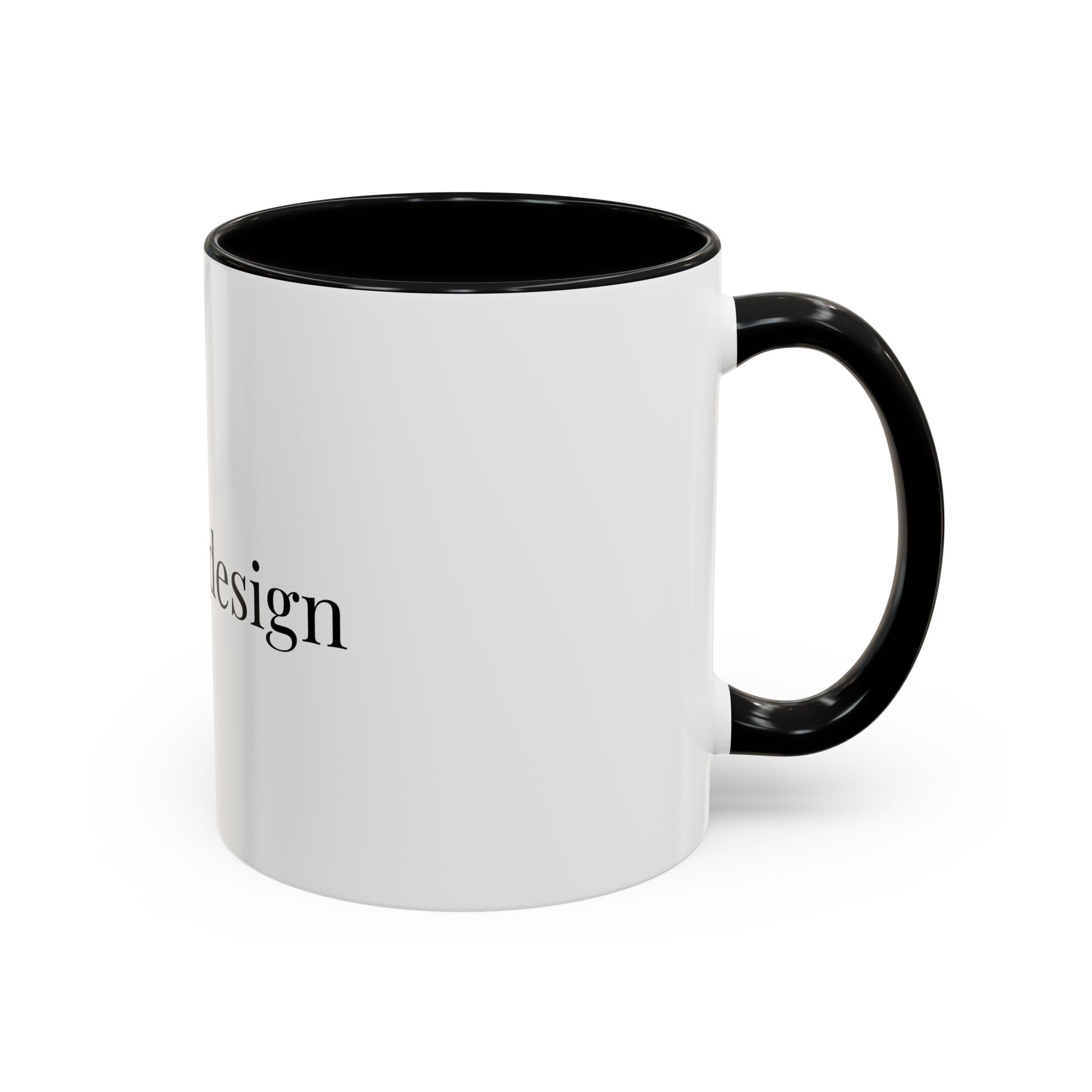 Curated By Design Accent Coffee Mug – Black-Trim Ceramic (11/15 oz)