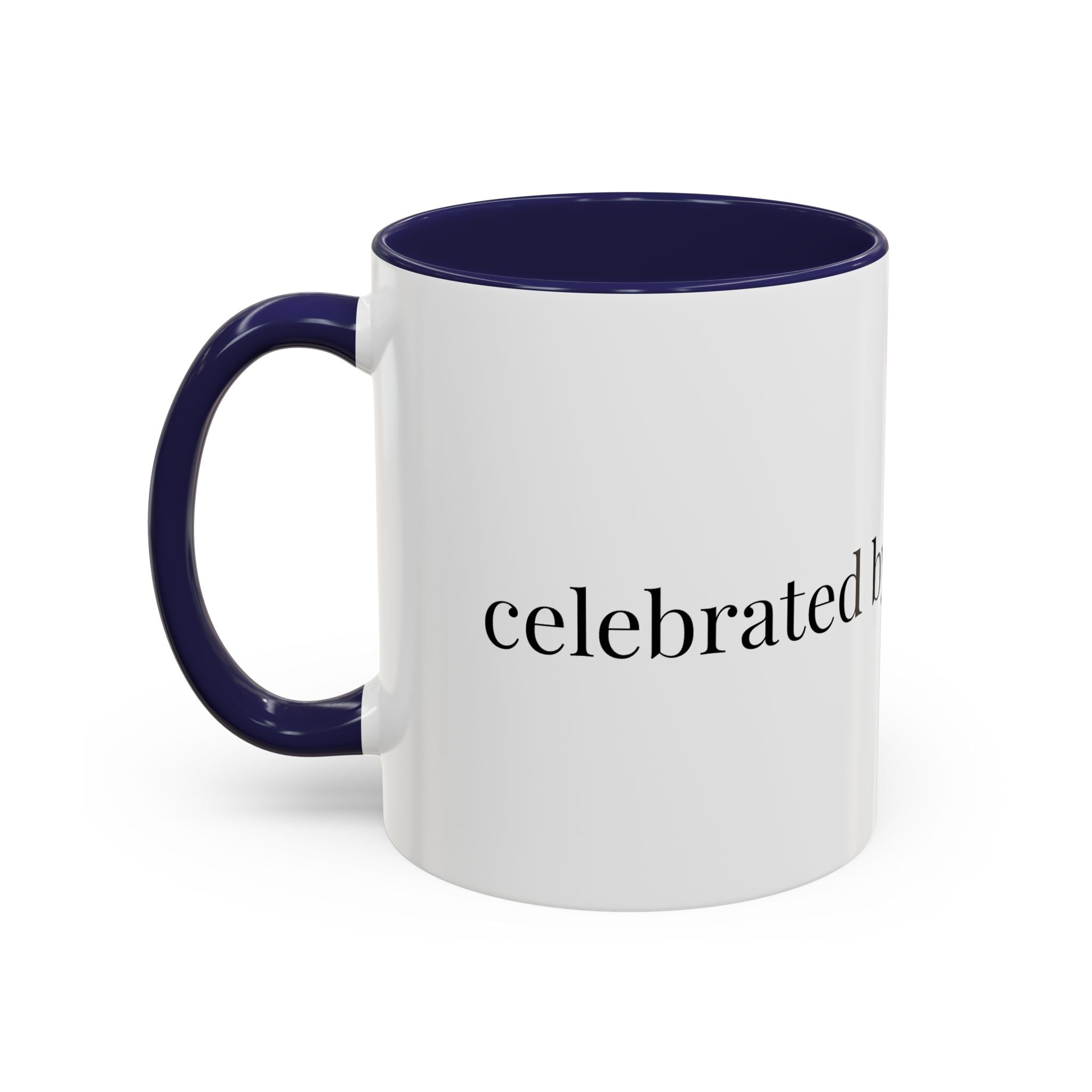 Curated By Design Accent Coffee Mug – Black-Trim Ceramic (11/15 oz)