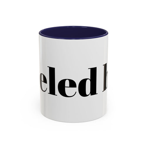 celebrated by design Mug | Accent coffee mug, black handle interior